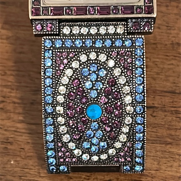 Jules Jurgensen Brass Tone Ladies Rhinestone Jeweled Bracelet Watch NEW BATTERY - Picture 15 of 17